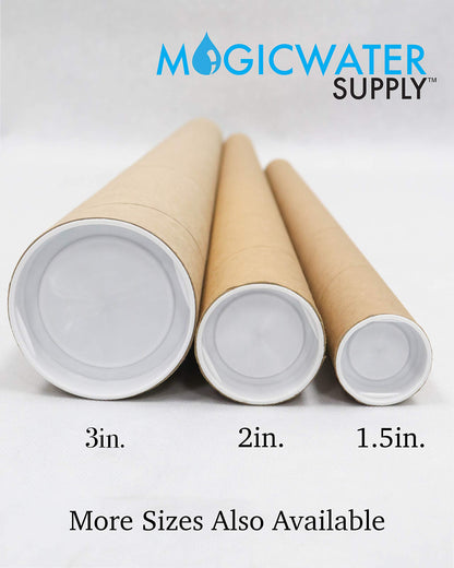 MagicWater Supply Mailing Tube - 3 in x 30 in - Kraft - 6 Pack - for Shipping and Storage of Posters, Arts, Crafts, and Documents