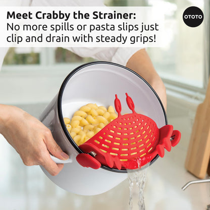 OTOTO Prep Pals Bundle of Red the Crab, Nessie, Crabby - Cute Kitchen Accessories, Kitchen Gadgets, Spoon Rest for Stove Top, Soup Ladle, Pasta Strainer, Funny Unique Gifts, Cooking Gifts