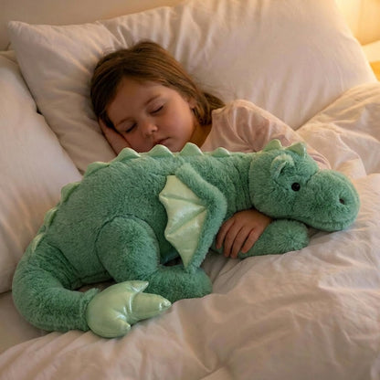 ARELUX Large 36in Cute Dragon Stuffed Animals Plush Toy,Soft Green Pterosaur Plushie Giant Fuzzy Dinosaur Pillow Plushies with Wings Cuddly for Friends Family Member