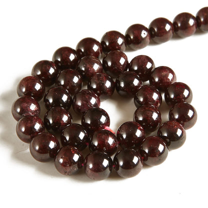 35pcs 10mm Garnet Beads Natural Gemstone Beads Round Loose Beads for Jewelry Making