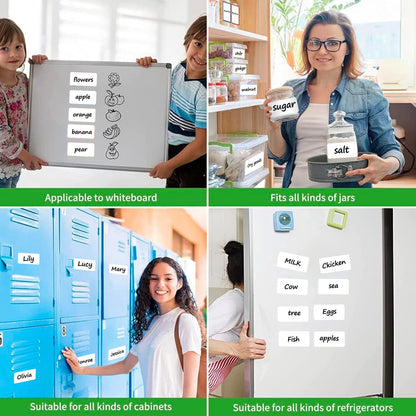 SVNOOC Multi-Use Removable Dry Erase Labels Stickers, White, Reusable Sticky Notes (2x4 inches) (2 * 4 inches White)