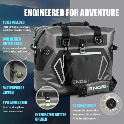 Engel HD20 High-Performance Soft Sided Tote Cooler - Durable, Leak-Proof, Portable Ice Chest for Camping, Fishing, Tailgating & Outdoor Activities - Long-Lasting Cold Retention