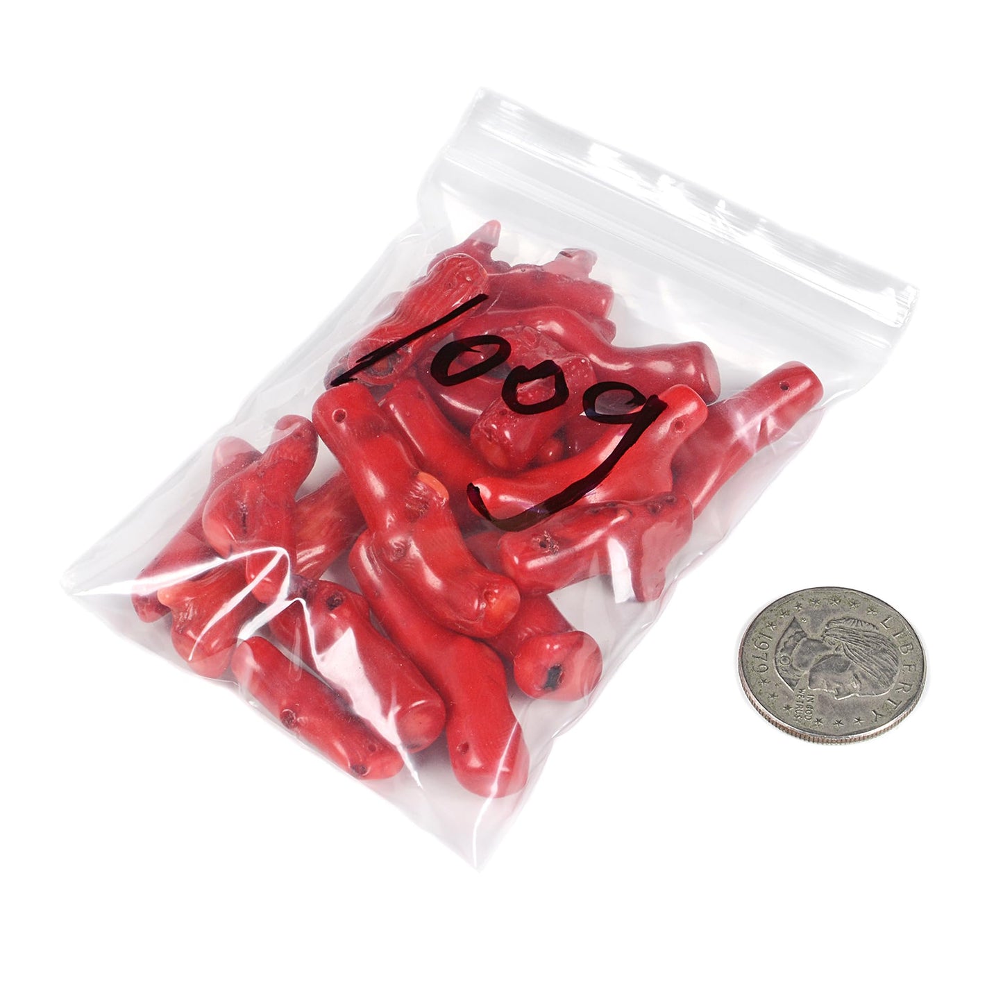 Justinstones Dyed Red Coral Chips Beads Tumbled Stone Crystal Healing Embellishments 100 Grams