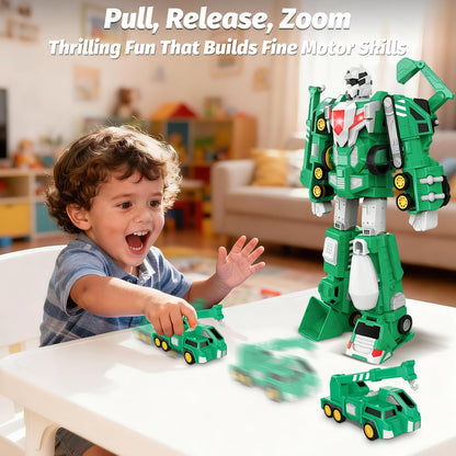 Laradola Toys for 3 4 5 6 Year Old Boys - Transform Robot Kids Toys Cars | STEM Building Toddler Toys for Ages 3+ | 5 in 1 Construction Christmas Birthday Gifts for Boys Girls