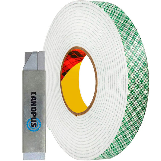 CANOPUS Double Sided Foam Tape for Craft and Card Making Projects, Heavy Duty Adhesive Mounting Tape 4026 (1in x 10ft)