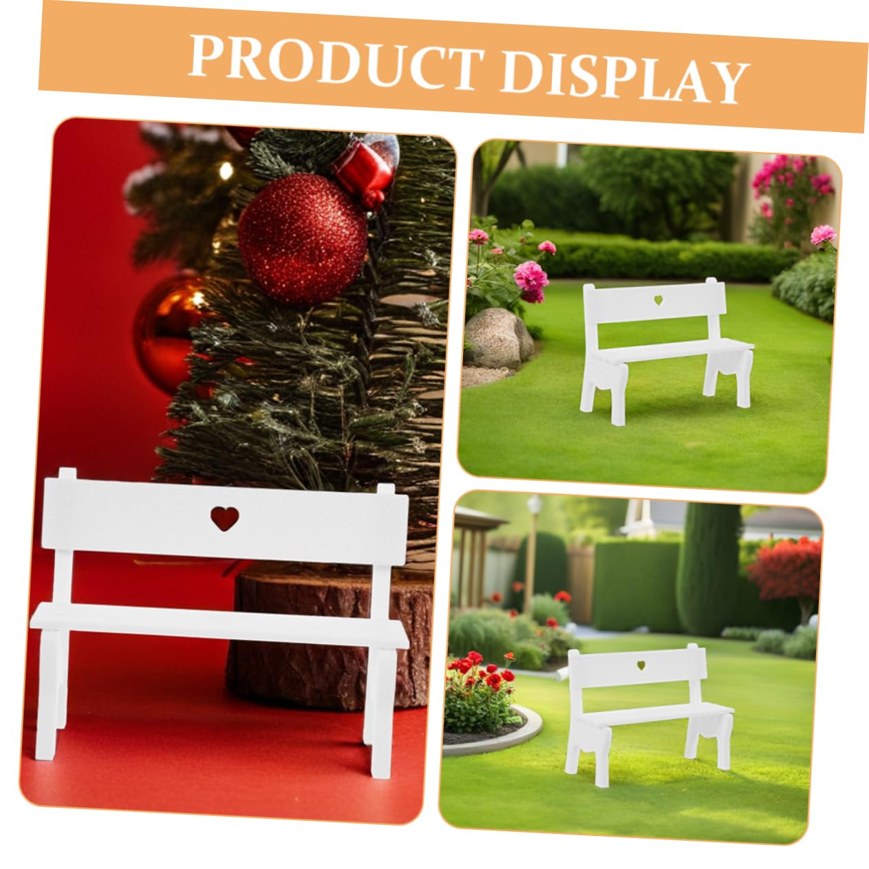 INOOMP 2pcs Mini Benches for Crafts: Miniature Garden Bench Seat - Dollhouse Furniture Ornament for Micro Landscape DIY Craft Displays and Park Scenes