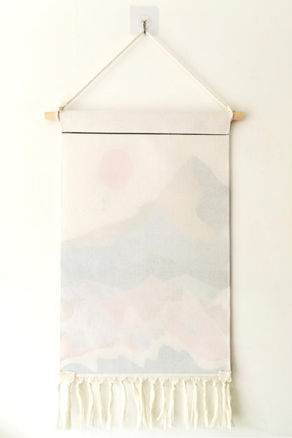 2Pcs Printed Wall Tapestry Hanging Decor, 14x24" Cotton Prints Boho Chic Bohemian Morocco Landscape Scenery Tapestries Poster Art Gift for Apartment Dorm Kids Livingroom Bedroom Door Entrance