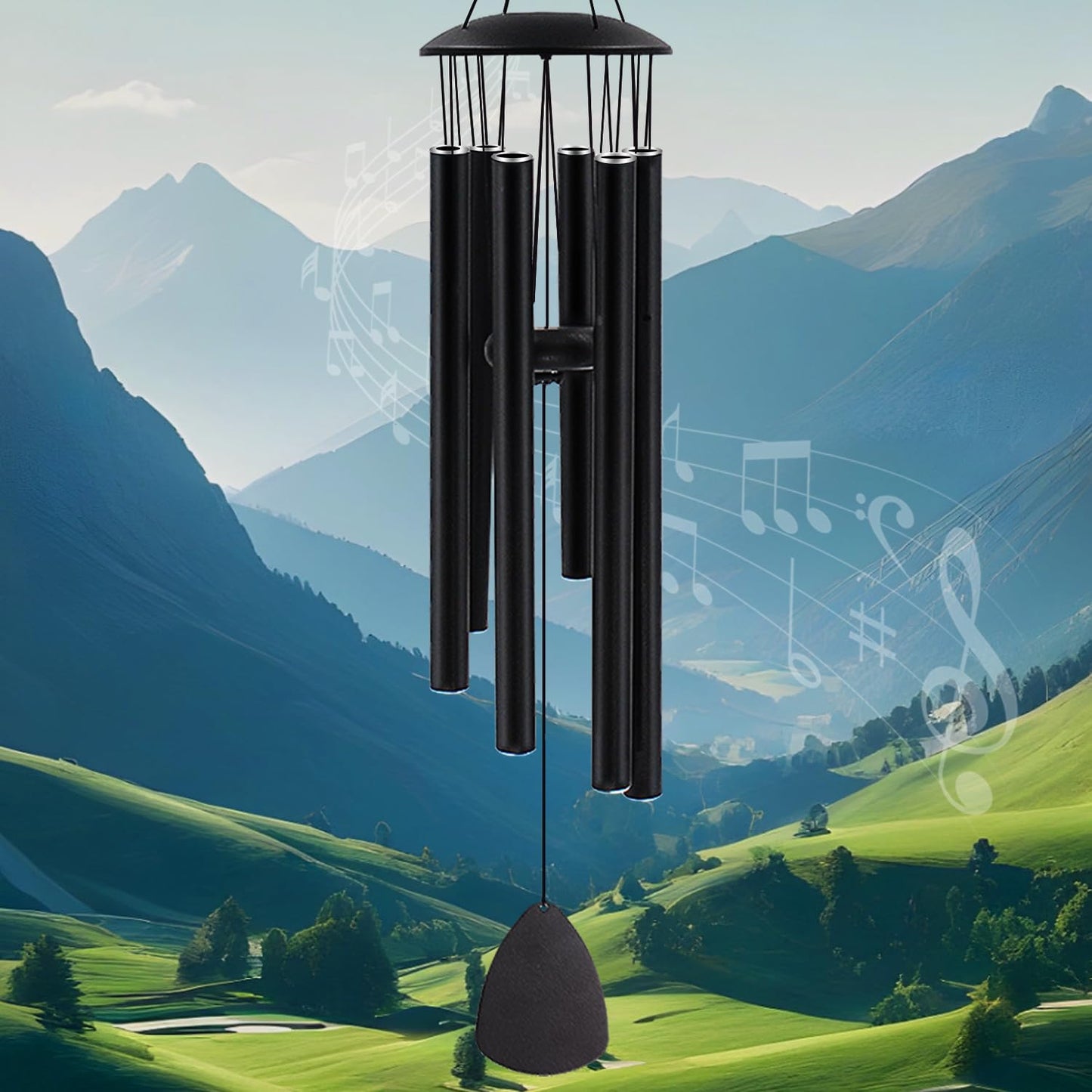 MFEESYOB Wind Chimes for Outside, 32" Outdoor Deep Tone Aluminum Wind Chime, Professionally Tuned E Major Pentatonic, Weather-Resistant Garden Decor, Memorial Gift for Mom
