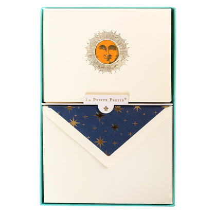Graphique Sun Designer Cards Luxe Collection, Gold Foil Embossed Stationery Boxed Set, 10 Blank Cards with 11 Envelopes, All Occasion Greetings, 5.25" x 3.8"
