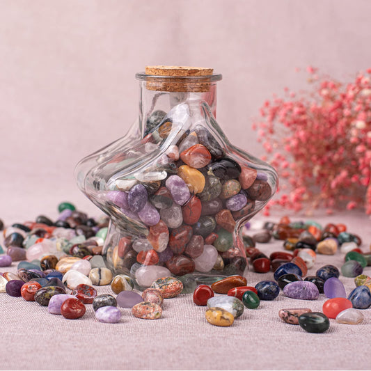 Polished Multicolor Healing Crystal Stone Set, 72 Pcs, 0.5" Handpicked Tumbled Rocks Stones Gemstones for Healing, Reiki, Meditation, Crafting, Home Decor, Ethically Sourced
