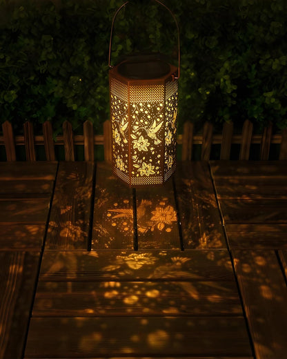 Mothers Day Gifts for Mom - Hummingbird Solar Lantern Outdoor Waterproof, Birthday Gifts for Women Grandma, Solar Lights Outdoor Garden Decor for Outside