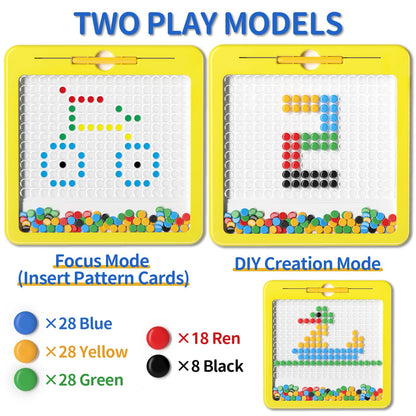 Large Magnetic Dots Board for Kids, Magnetic Drawing Board for Toddlers, Magnetic Dot Art with Magnetic Pen, Montessori Preschool Education Travel Toys for Kids Boys Girls Age 2 3 4 5 6 7 Years Old