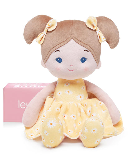 LeyaDoll Soft Baby Doll Toys (12''), My First Baby Rag Doll for 1 Year-Old Girl Birthday Gift, Christmas Plush Toys Gift for Toddler Kids Infants -Daisy Girl