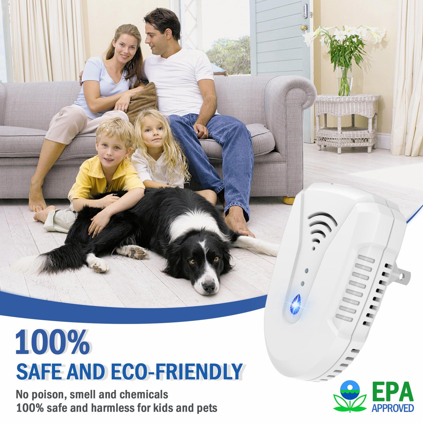 2026 Upgraded Version Ultrasonic Pest Repeller 6 Pack, Mouse Repellent Indoor Plug in, Insect Ultrasonic Repellent for Bugs Roach Insect Mice Spider Mouse Mosquito Ant, 3 Mode Switching