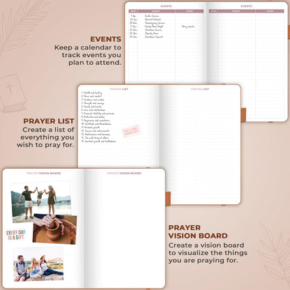 Clever Fox Daily Faith Journal – Guided Prayer, Gratitude & Bible Study Notebook – Faith Based Gifts & Journaling Supplies for Women (Dark Terracotta)