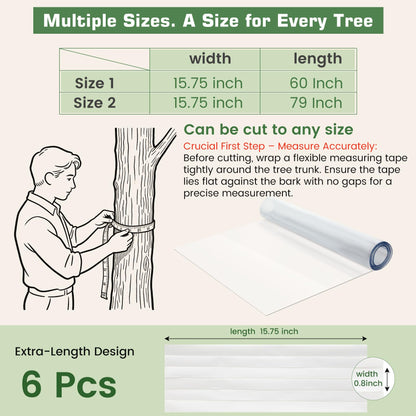 noblequest Iguana Tree Wrap for Damaged Bark, Tree Trunk Protector Guard, Anti-Reptiles Climbing Barrier for Trees with PET Tape, Reusable Tree-Safe Guard (60×15.75in)