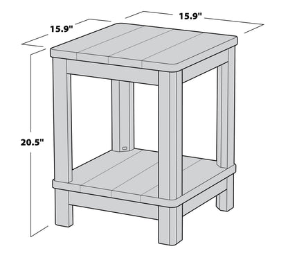 Keter Deluxe Adirondack Side Table - Black