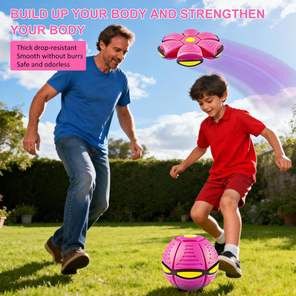 BHPWZB Magic Ball Pop Up Balls Light-Up – Magic Bouncing Pop Up Toy with Bright Motion Lights Dual-Form Magic Meta Ball Bouncy Balls for Indoor Outdoor Fun (Pink)