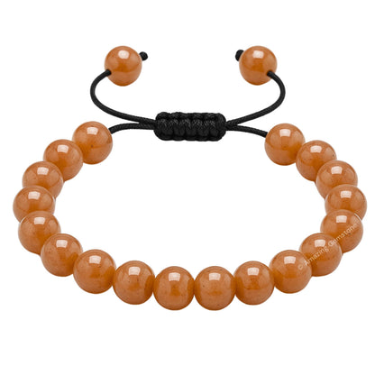 Amazing Gemstone Sunstone Bracelet for Women Men's Gifts - Protection Healing Crystal Bracelet - 8mm Gemstone Beaded Adjustable Bracelet