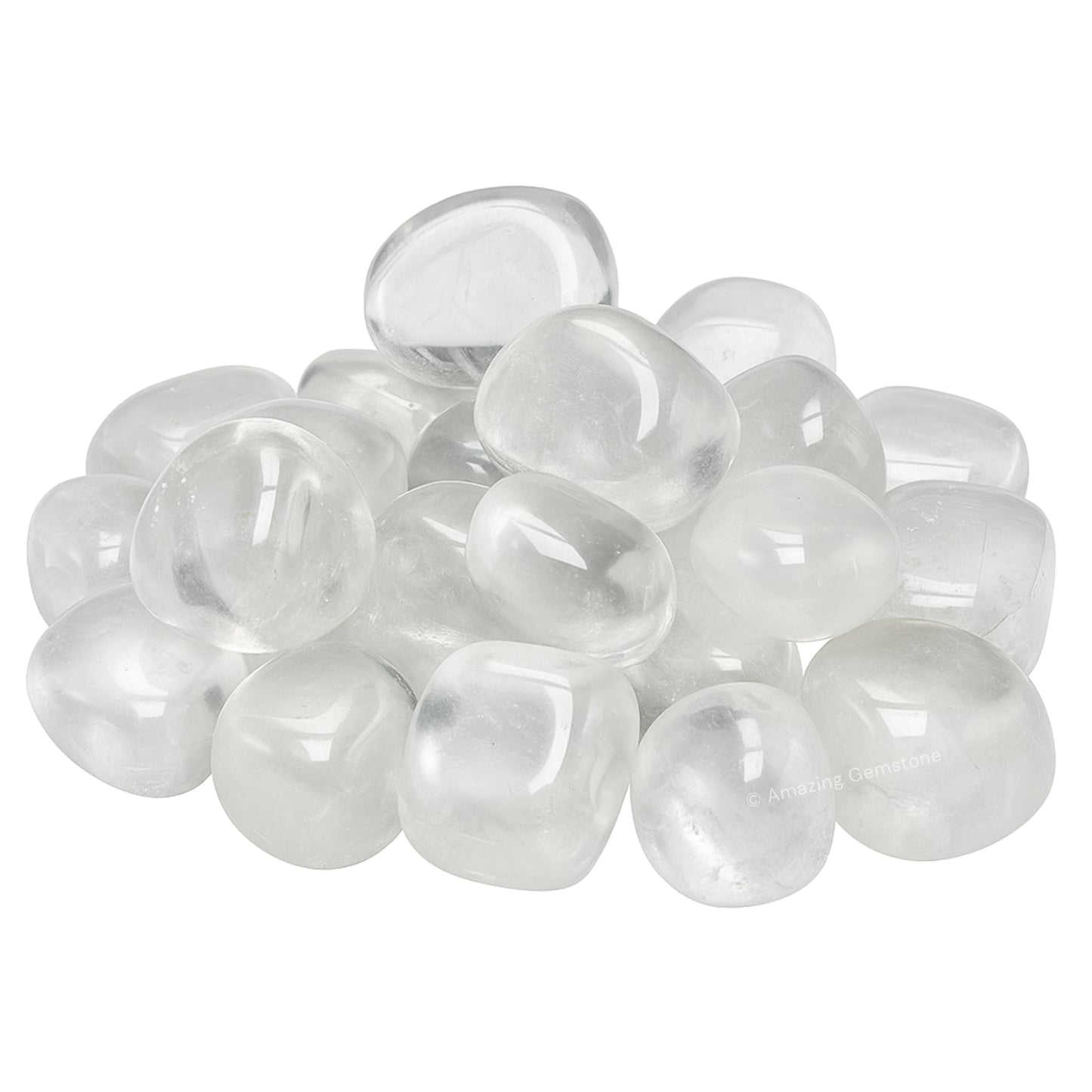 Amazing Gemstone Clear Quartz Crystals and Healing Stones Tumbled - 1000+ Carats Clear Quartz Stone, Natural Healing Stones for Energy Balance, Stress Relief, Polished Gems Rocks