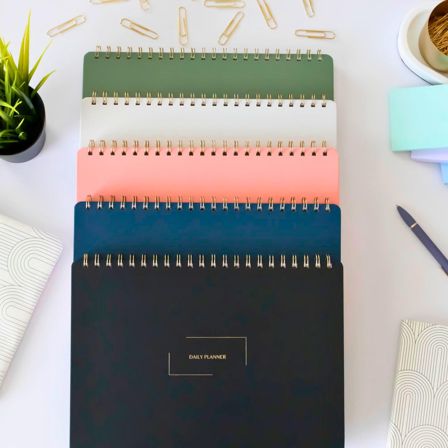 Merely Home Undated Weekly Business Planner | 8.25” x 11.75” ADHD Organizer | Premium Multi-Layout Schedule | Navy | Landscape Layout