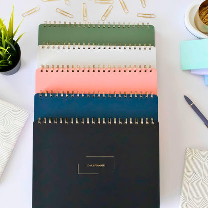 Merely Home Undated Weekly Business Planner | 8.25” x 11.75” ADHD Organizer | Premium Multi-Layout Schedule | Navy | Landscape Layout