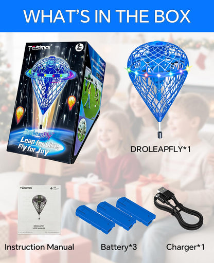 【Upgraded 3 Batteries】Flying Orb Ball Light-Up Hover Toys | Motion-Contro l Spinner with 3D Flips | Unplugged Family Fun|Play Indoors&Out | Christmas Stocking Stuffer Gift for Kids 5-7 8-13+ Year Old