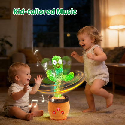 Baby Toys Dancing Talking Cactus for Toddlers, Interactive Boys Girls Funny Gifts for Infants 6-18 Months, Volume Adjustable, Mimicking Singing Repeating Recording Light Up Toy with English Songs
