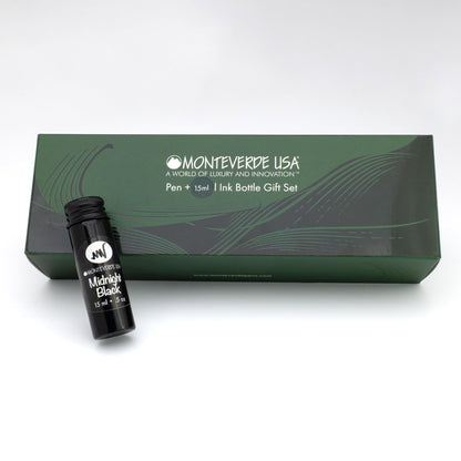 Monteverde USA Avenue of the Baobabs Fountain Pen – Beige Swirl Stub Nib with Free 15ml Ink Bottle – Calligraphy & Everyday Luxury Gift for Collectors & Writers