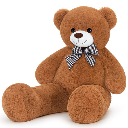 Yeqivo 47" Giant Teddy Bear Plush, 4FT Big Brown Stuffed Animal, Cuddly Soft Chocolate Teddy Bear Gifts for Girlfriend Kids, Baby Shower Decor for Valentines Christmas Birthday