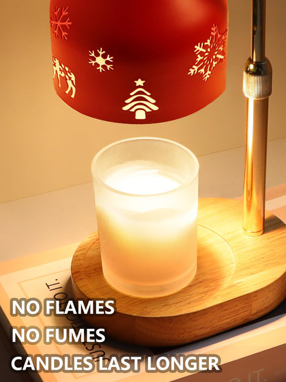 Lukasa, Christmas Candle Warmer Lamp, with Timer and Dimmer, Adjustable Height Candle Lamp, Wax Melt Warmer for Scented Jar Candles, for Women Mom Girls Teens Adults
