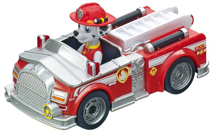 Carrera First Paw Patrol - Slot Car Race Track - Includes 2 Cars: Chase and Marshall - Battery-Powered Beginner Racing Set for Kids Ages 3 Years and Up, Multi