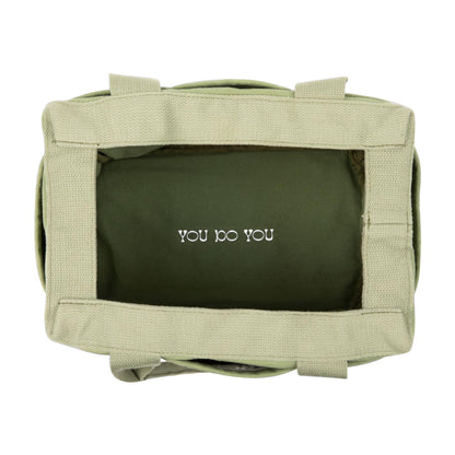Soolla Studio Bag: Pottery Tool Bag, Art Supply Storage, Knitting Yarn Organizer, Crochet Projects, & Washable Craft Tote, 30 Pockets, 25+ Canvas Colors, Student Artist Gift (Ganja Green)