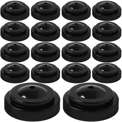 48 Pieces Black Miniature Flag Stand Plastic Mini Flag Holder Small Desk Banner Stand Base for Holding Office Garden Table Stick, 0.28 Inches in Hole Diameter