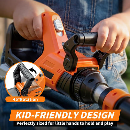 KidBloom Kids Gardening Tools Set, Kids Lawn Mower with Lights, Lawn Mower Toy with Sound On Off Switch, Toddler Outdoor Pretend Play Toys, Birthday Gifts for Boys 3 4 5 6 7 8+