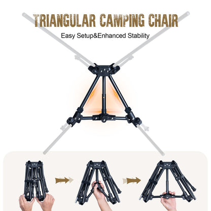 ONETIGRIS Tigerblade Camping Chair, Lightweight Folding Backpacking Hiking Chair, Compact Portable 330 lbs Capacity
