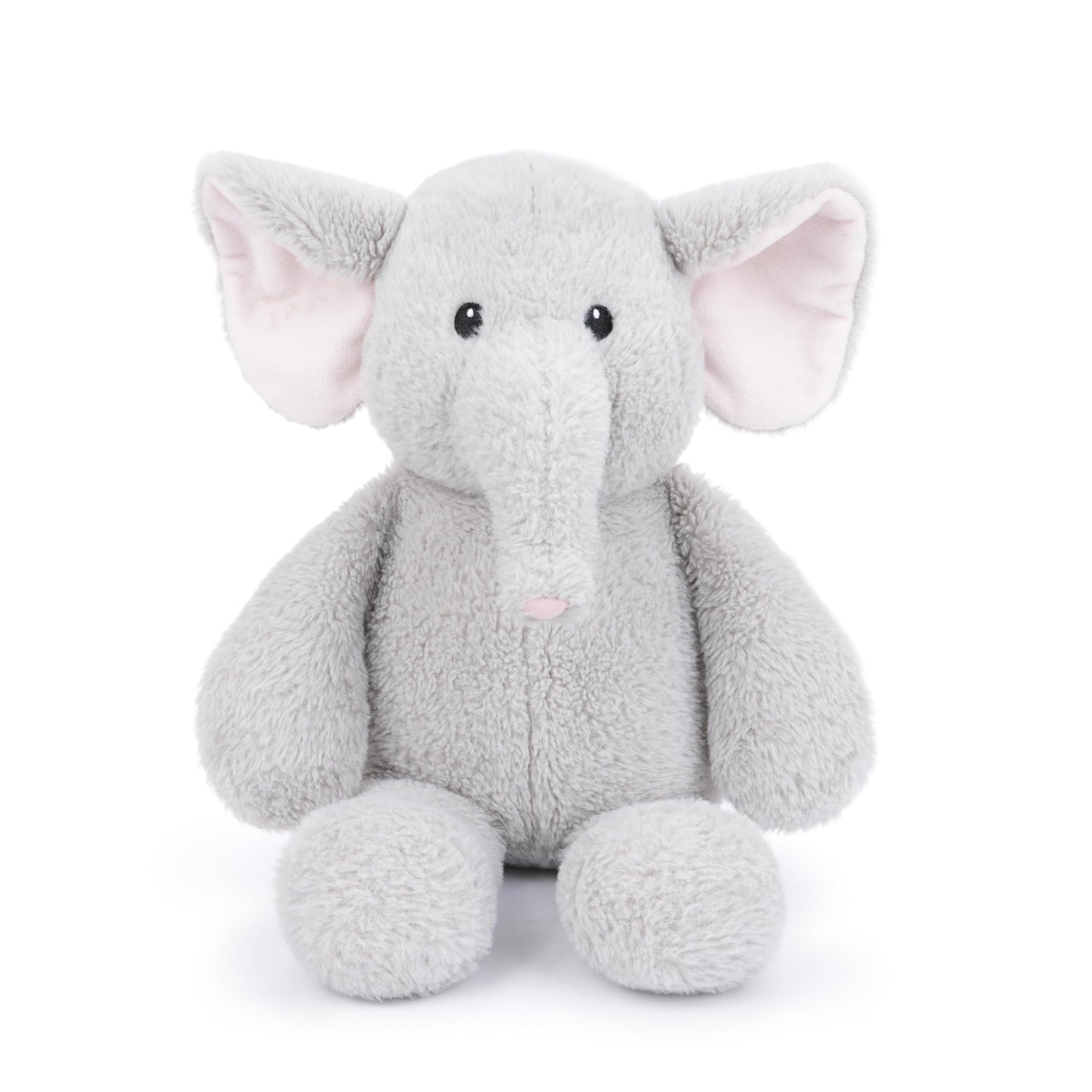 WEIGEDU Elephant Teddy Bear Stuffed Animals Plush Elephant Toys with Pink Ears Nose for Girls Boys Kids Babies Shower Bedtime Gifts, 15.7"