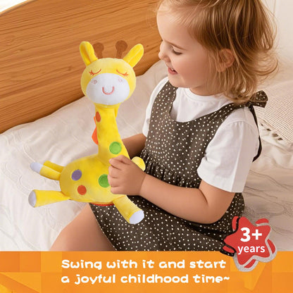 Record Singing Giraffe Stuffed Animals Educational Learning Musical Baby Toys Dancing Talking Giraffe Plush Toys for Toddlers Stuffed Animal Baby Toy Repeating What You Say,Birthday Gifts ,12"(Yellow)