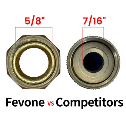 Fevone 3 ft Garden Hose Male to Female, Hose Reel Connector Hose 3 ft, Lead Hose for Hose Reel, 5/8 Inner Diameter Hose, 3/4 Brass Fittings