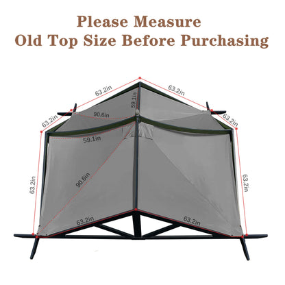 SCOCANOPY Replacement Top Fit for Lowe's Allen Roth 10X10 Ft Gazebo Model #GF-12S039B / GF-9A037X,(Gray)