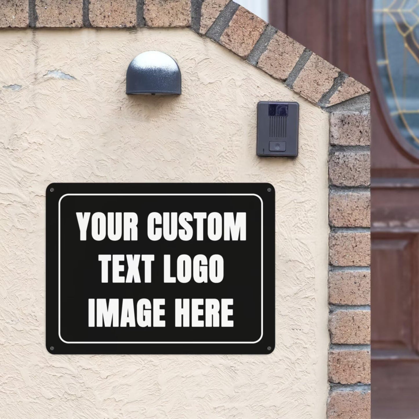 Custom Sign Personalized Metal Sign Custom Signs for Office/Wall/Garden/Indoor or Outdoor/Home Signs Design Your Logo/Text/Image-12x8Inch