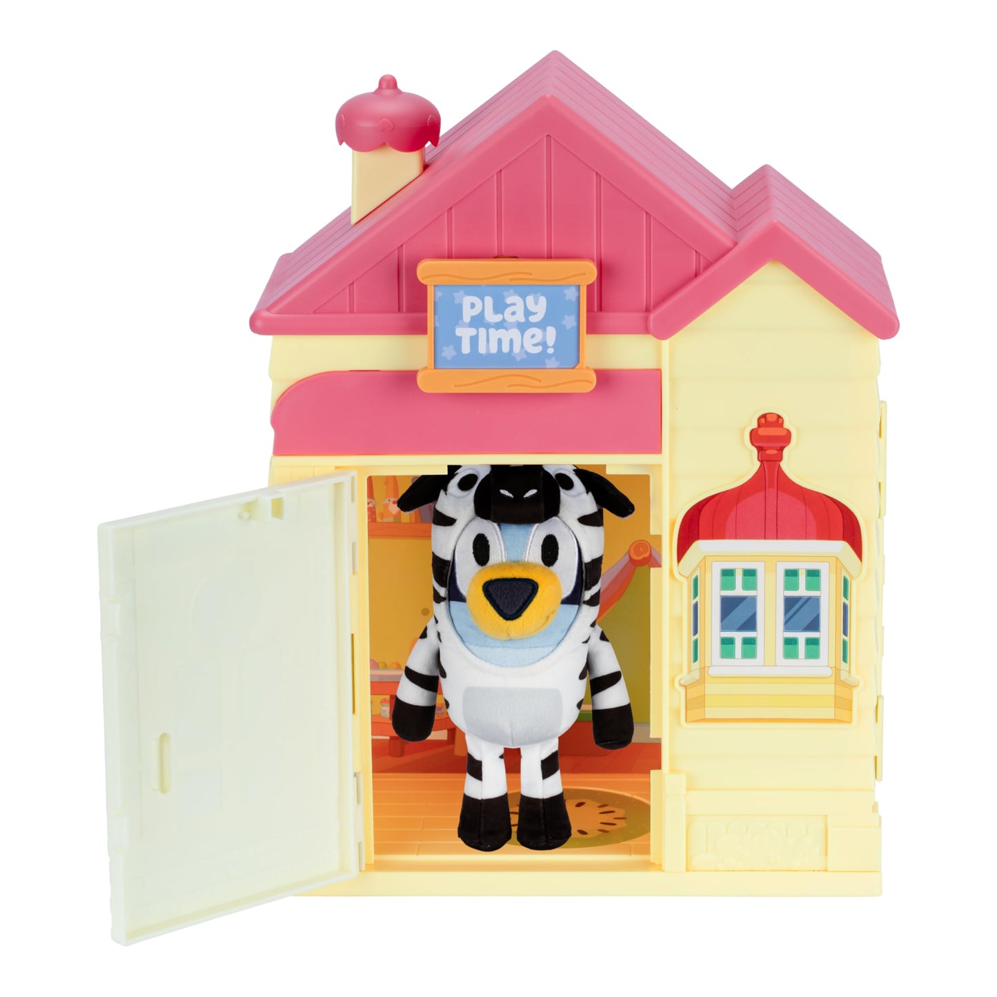 Bluey’s Play Date Plush Surprise Toddler House Playset, Durable Toy House with Exclusive Cuddly Stuffed Toy, Immersive House Toys for Kids of Ages 3+