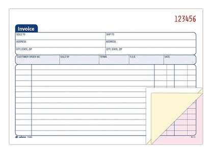 Adams Invoice Book, 3-Part, Carbonless, 5-9/16 x 8-7/16 Inches, 50 Sets per Book (T5080) (4)