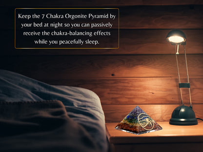Amazing Gemstone Large Orgone Pyramid | Natural Chakra Pyramid Crystal | Eye of Ra Orgonite Pyramid | Organ Pyramids Positive Energy Healing
