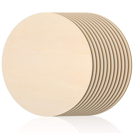 18 Inch Round Wood Circles Unfinished Wood Circles for Crafts, Door Hanger, Pyrography and Painting (5 Pieces)