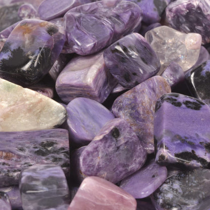 Natural Charoite Polished Chips Crushed Tumbled Stone Crystal Healing Embellishments 100 grams