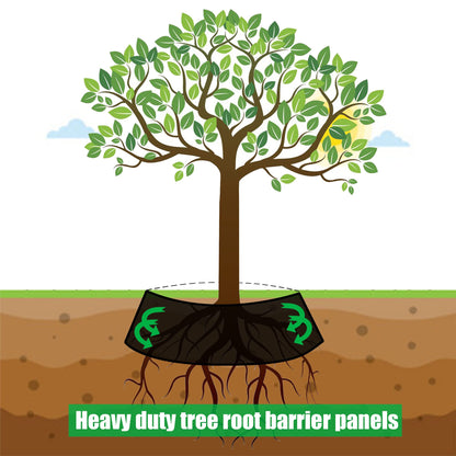 Joewuzun Tree Root Barrier 24in x 15ft x 60mil Root Barrier Grass Weed Barrier Bamboo Barrier Garden Edging for Landscape Edging Blocks