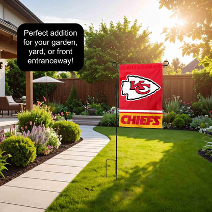 Kansas City Chiefs Garden Flag with Stand Holder
