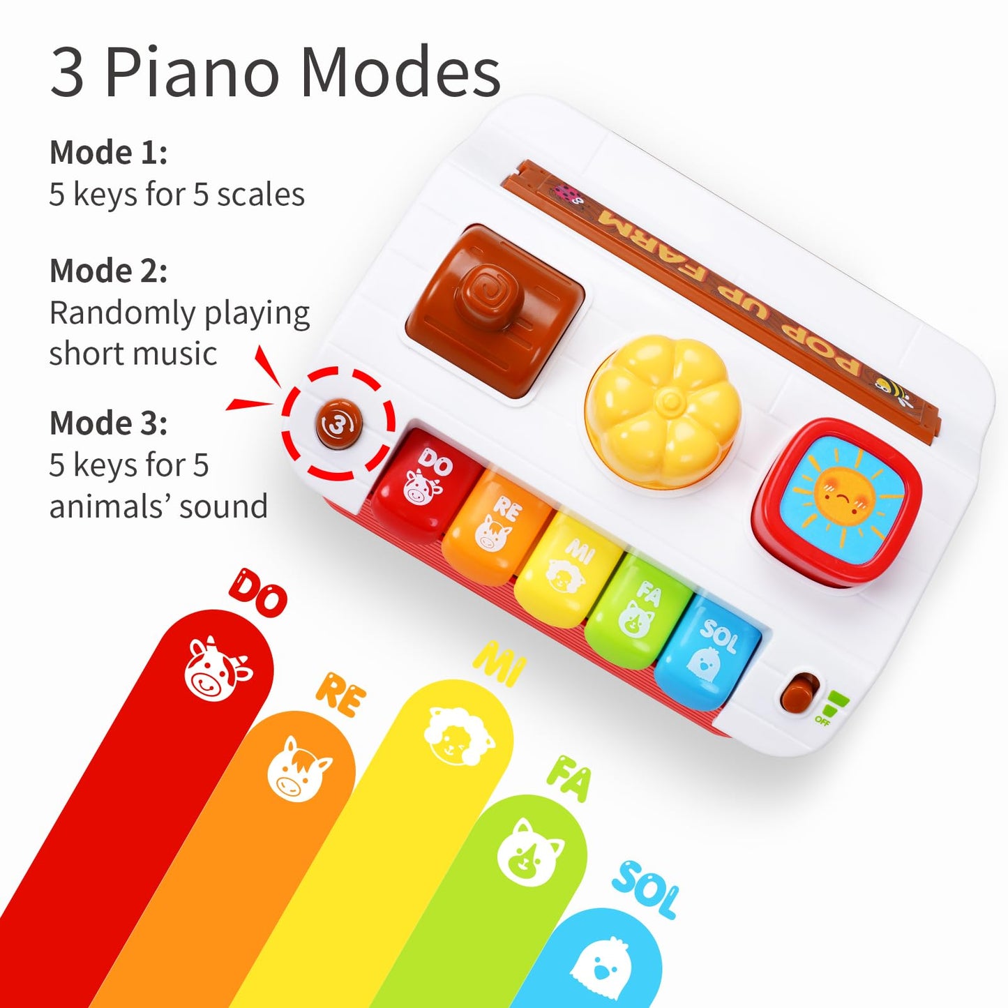 STAPAW Montessori Pop Up Toy for Babies 6-12 Months - 3 Modes Cause and Effect Toys for 1 Year Old Boy Girl, Sensory Fine Motor Skill Developmental Toddler Toy