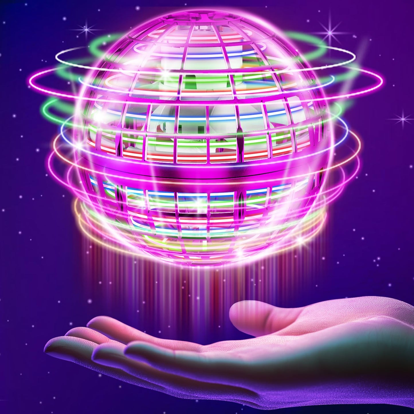 Flying Orb Ball Toys-2025 Upgraded Hover Magic Boomerang Ball，Galaxy Ball Kids Adults Cool Outdoor Indoor Outdoor Toy Gifts for 6 7 8 9 10+ Year Old Boys Girls-Purple